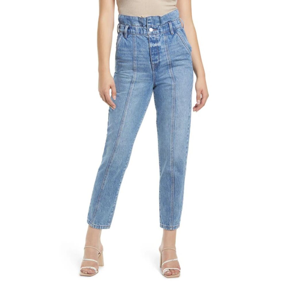 NWT Blank NYC Paperbag High Waist Seamed Ankle Trouser Jeans Size 31